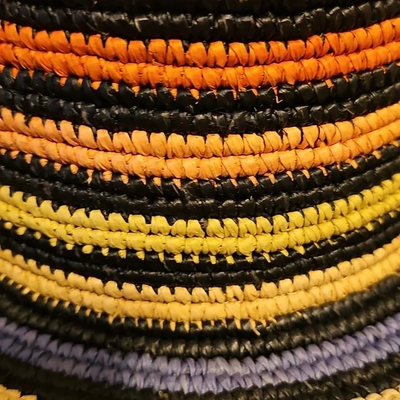 Greenpacha Handwoven Multicolor Boho Bucket Sun Hat Size Medium - Picture 7 of 12